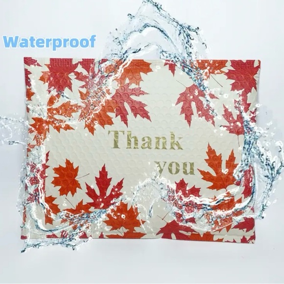 10 BUBBLE MAILERS&10 STICKERS FALL LEAVES Appx 10”x13” SELF-ADHESIVE 🍁FALL🍁 - Picture 2 of 9